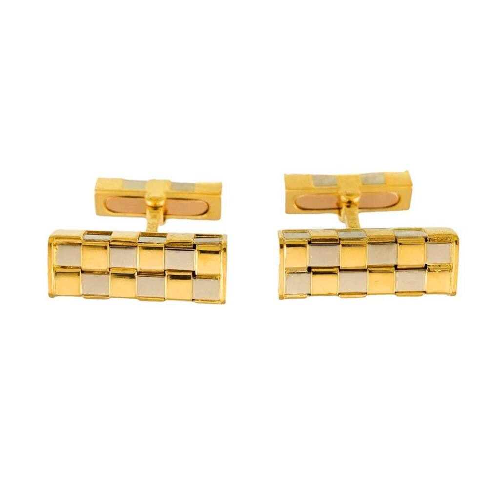 Van Cleef & Arpels Cufflinks, 18K Yellow Gold (YG) and White (WG), 750.